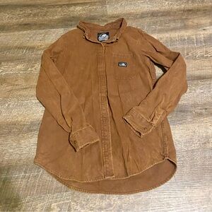 Lurking Class Flannel Shirt Mens Size Medium  Brown Button Up Long Sleeve